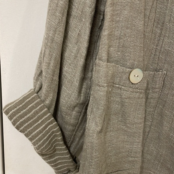 Adrienne Vittadini  linen blend unstructured jacket size medium - Picture 3 of 9